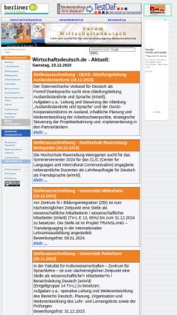 Vorschau der mobilen Webseite www.wirtschaftsdeutsch.de, Wirtschaftsdeutsch im Internet - Lehr- und Lernhilfen für den berufsbezogenen Deutschunterricht