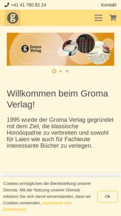 Vorschau der mobilen Webseite www.groma.ch, Klassische Homöopathie by Groma