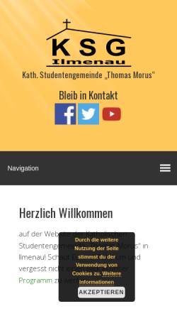 Vorschau der mobilen Webseite www.ksg-ilmenau.de, Ilmenau - KSG