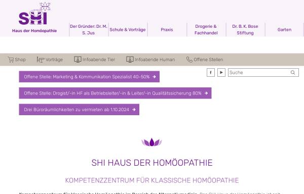 Vorschau von www.shi.ch, SHI - Haus der Homöopathie