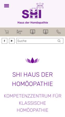 Vorschau der mobilen Webseite www.shi.ch, SHI - Haus der Homöopathie