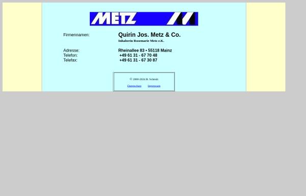 Vorschau von www.metz-mainz.de, Metz & Co. Säcke- und Planenfabrik