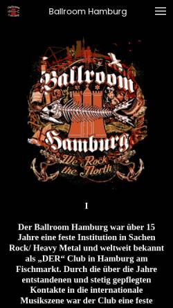 Vorschau der mobilen Webseite www.headbangers-ballroom.de, Headbangers Ballroom