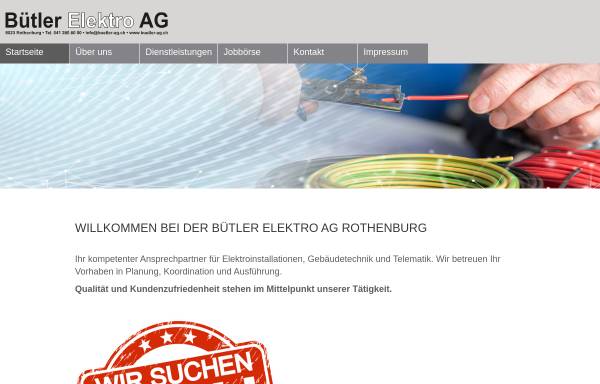 Vorschau von www.buetler-ag.ch, Bütler Elektro AG