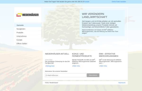 Vorschau von www.niederhaeuser.com, Niederhäuser AG