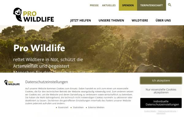 Vorschau von www.prowildlife.de, Pro Wildlife