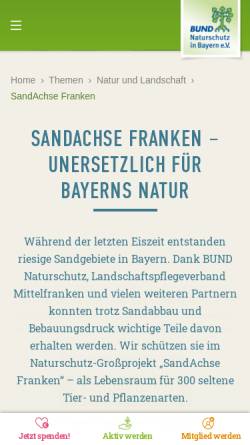 Vorschau der mobilen Webseite www.sandachse.de, Projekt SandAchse
