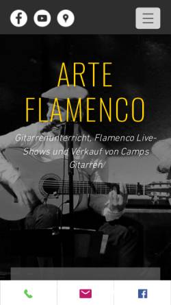 Vorschau der mobilen Webseite www.arte-flamenco.ch, Arte Flamenco, Pedro Navarro