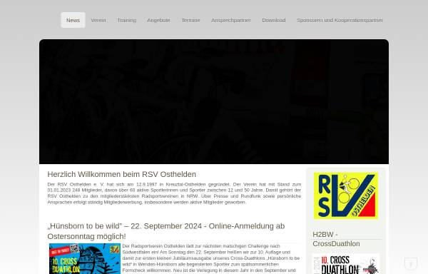 Vorschau von www.rsvosthelden.de, Radsportverein Osthelden e.V.