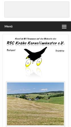 Vorschau der mobilen Webseite rsc-kraehe.de, RSC Krähe Kornelimünster e.V.