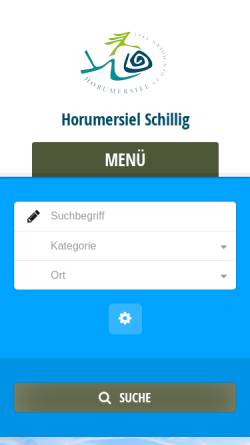 Vorschau der mobilen Webseite www.horumersiel-schillig.de, Horumersiel-Schillig