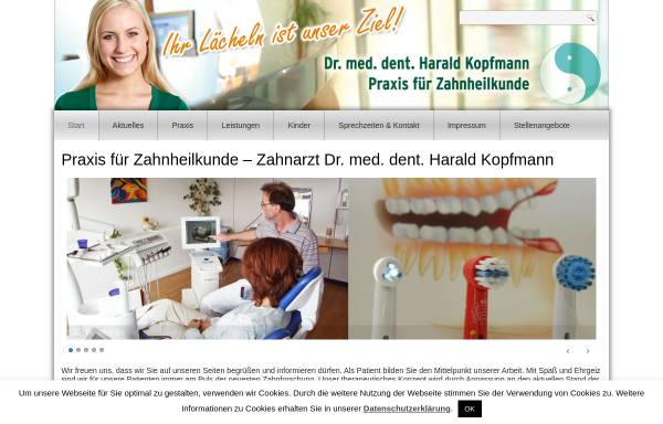 Vorschau von www.zahnarzt-kopfmann.de, Zahnarztpraxis Dr. Harald Kopfmann