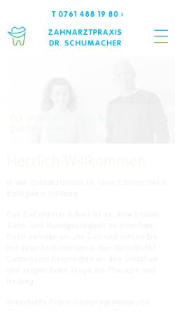 Vorschau der mobilen Webseite www.dr-uwe-schumacher.de, Zahnarztpraxis Dr. Uwe Schumacher