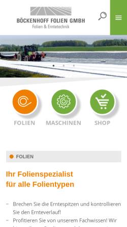 Vorschau der mobilen Webseite www.ehmo-tec-folien.de, Böckenhoff GmbH