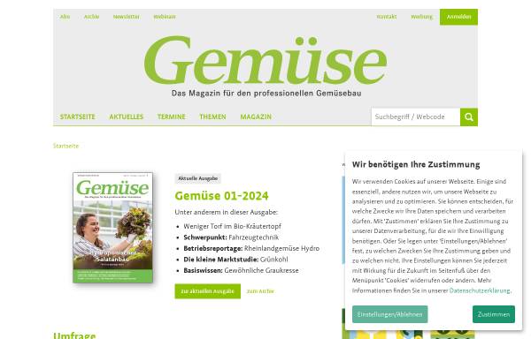 Vorschau von www.gemuese-online.de, Gemüse online