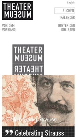 Vorschau der mobilen Webseite www.theatermuseum.at, Theatermuseum
