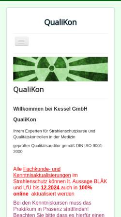 Vorschau der mobilen Webseite qualikon.de, Firma Kessel GmbH - Qualikon