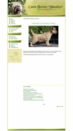 Vorschau der mobilen Webseite www.cairn-terrier-zucht.com, Timothys