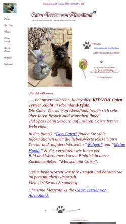 Vorschau der mobilen Webseite www.cairns-von-abendland.de, Von Abendland