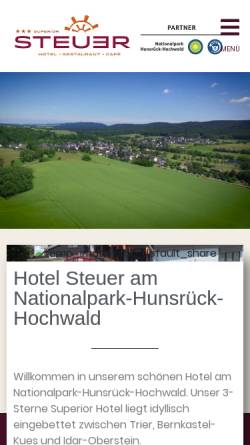 Vorschau der mobilen Webseite hotel-steuer.de, Hotel Steuer