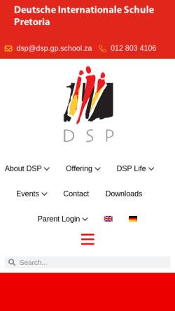 Vorschau der mobilen Webseite www.dspretoria.co.za, Deutsche Schule Pretoria