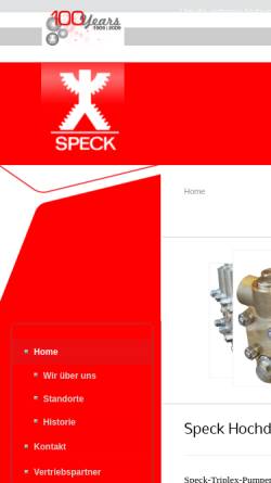 Vorschau der mobilen Webseite www.speck-triplex.de, Speck-Triplex-Pumpen GmbH & Co. KG
