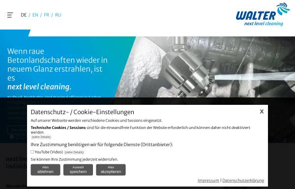 Vorschau von walter-cleaningsystems.de, Walter Gerätebau GmbH