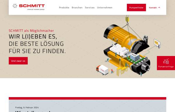 Vorschau von www.schmitt-pumpen.de, SCHMITT-Kreiselpumpen