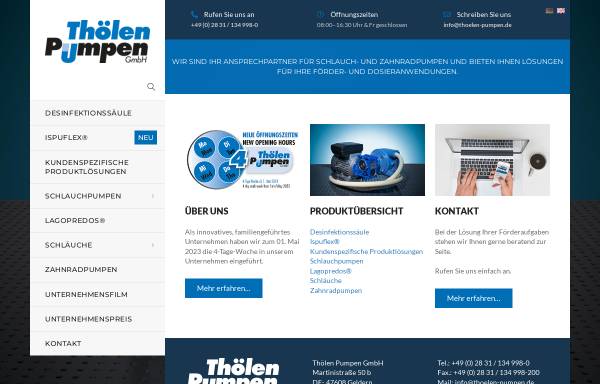 Vorschau von www.thoelen-pumpen.de, Thölen Pumpen GmbH