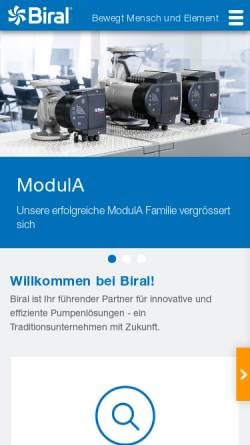 Vorschau der mobilen Webseite www.biral.ch, Biral AG