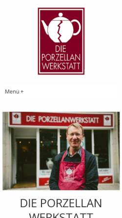 Vorschau der mobilen Webseite www.dieporzellanwerkstatt.de, Die Porzellan Werkstatt