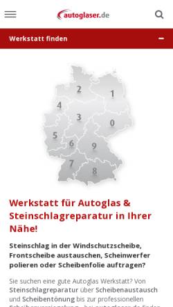 Vorschau der mobilen Webseite www.autoglaser.de, Auto.net GLASinnovation GmbH