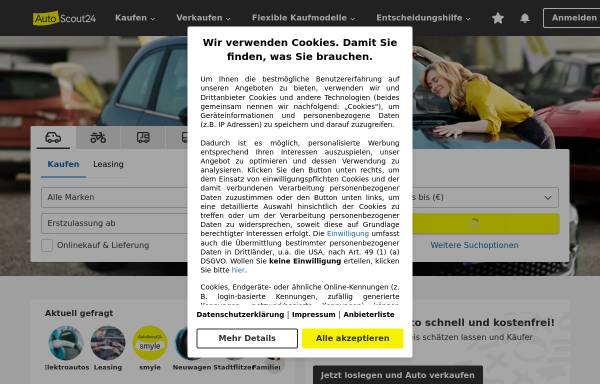 Vorschau von www.autoscout24.de, AutoScout24 GmbH