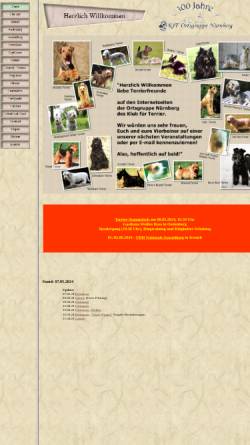 Vorschau der mobilen Webseite www.terrier-og-nuernberg.de, Klub für Terrier - Ortsgruppe Nürnberg