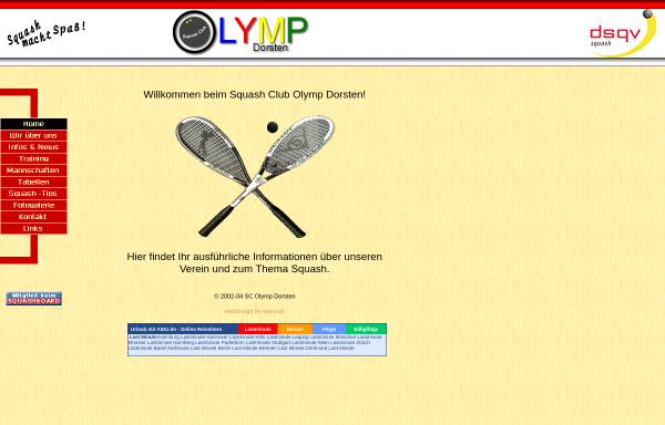 Vorschau von www.squashweb.de, Squash Club Olymp Dorsten e.V.