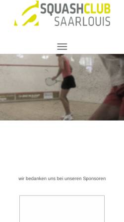Vorschau der mobilen Webseite www.squashclub-saarlouis.de, Squash Club Saarlouis e.V.