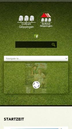 Vorschau der mobilen Webseite www.golf-gp.de, Golfpark Göppingen
