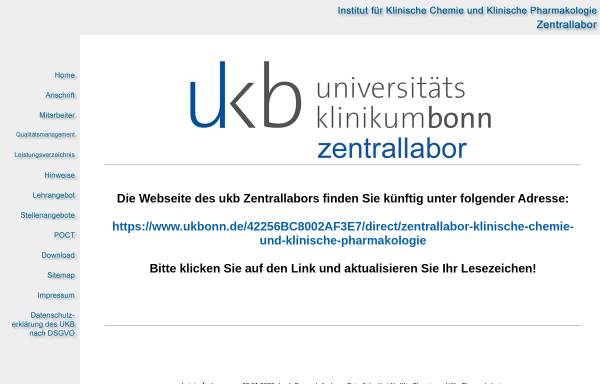 Vorschau von www.meb.uni-bonn.de, Institut für Klinische Biochemie Bonn