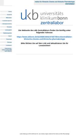 Vorschau der mobilen Webseite www.meb.uni-bonn.de, Institut für Klinische Biochemie Bonn