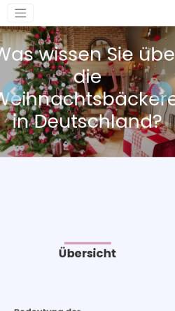 Vorschau der mobilen Webseite www.weihnachtsbaeckerei.com, Weihnachtsbäckerei