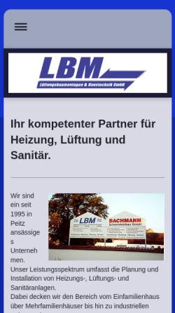 Vorschau der mobilen Webseite www.lueftungsbau-gmbh.de, Lüftungsbaumontagen & Haustechnik GmbH