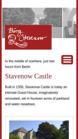 Vorschau der mobilen Webseite www.burg-stavenow.de, Burg Stavenow