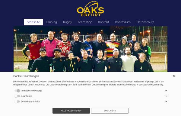 Vorschau von www.rugby-erfurt.de, Erfurt Oaks