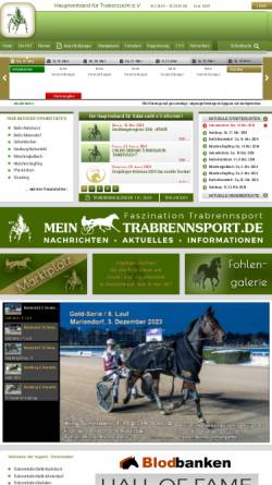 Vorschau der mobilen Webseite www.hvt.de, Hauptverband für Traber-Zucht und Rennen