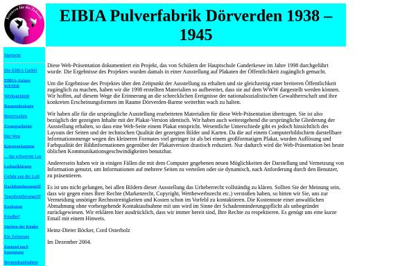 Vorschau von www.schaapskopp.de, EIBIA Pulverfabrik Dörverden 1938 – 1945