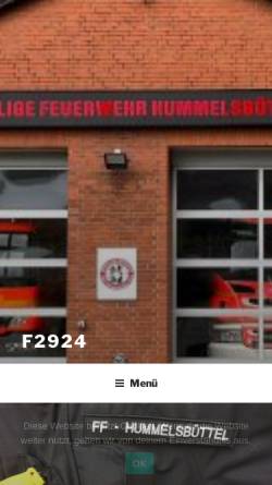 Vorschau der mobilen Webseite www.ff-hummelsbuettel.de, Freiwillige Feuerwehr Hummelsbüttel