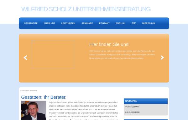 Vorschau von www.wilfriedscholz.de, Wilfried Scholz Unternehmensberatung