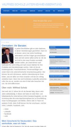 Vorschau der mobilen Webseite www.wilfriedscholz.de, Wilfried Scholz Unternehmensberatung