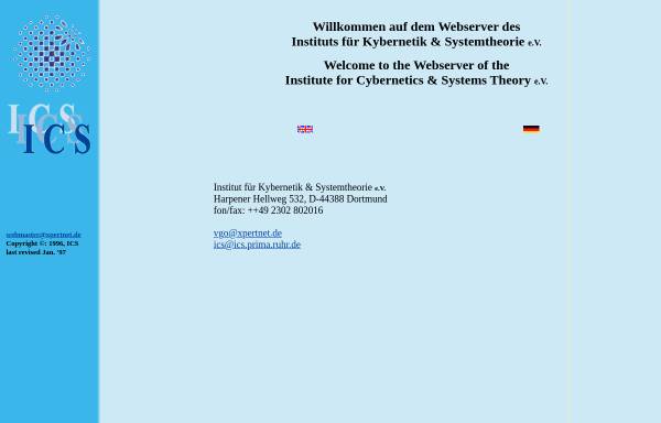 Vorschau von www.vordenker.de, Institut für Kybernetik und Systemtheorie Dortmund