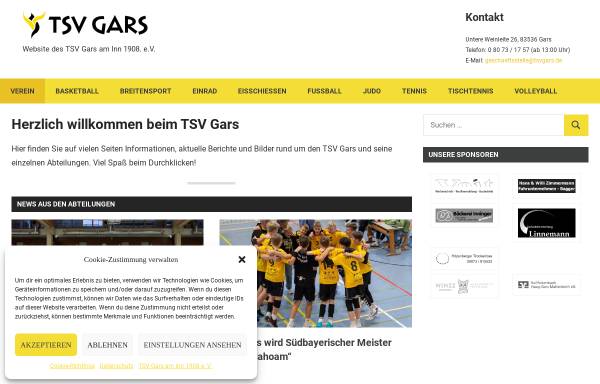 Vorschau von www.tsvgars.de, TSV Gars am Inn - Abteilung Eisschießen